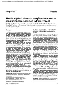 Hernia inguinal bilateral: cirugía abierta versus reparación