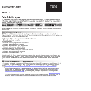 IBM Maximo for Utilities Guía de inicio rápido