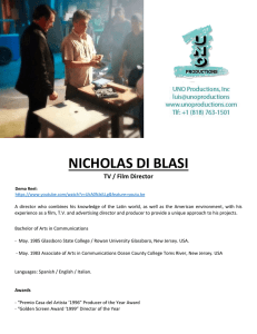nicholas di blasi - UNO PRODUCTIONS INC
