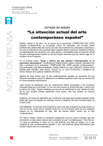 “La situación actual del arte contemporáneo español”
