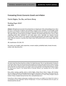 Forecasting China`s Economic Growth and Inflation