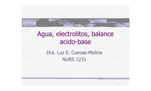 Agua, electrolitos, balance acido-base