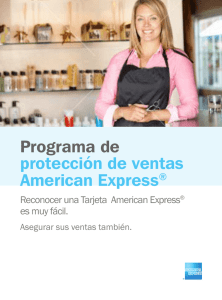 Programa de protección de ventas American Express