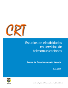 Estudios de elasticidades en servicios de telecomunicaciones