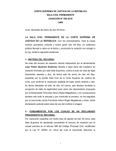 CORTE SUPREMA DE JUSTICIA DE LA REPÚBLICA SALA CIVIL