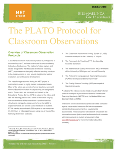 Protocol for Language Arts Teaching Observations - K