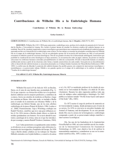 Contribuciones de Wilhelm His a la Embriología Humana