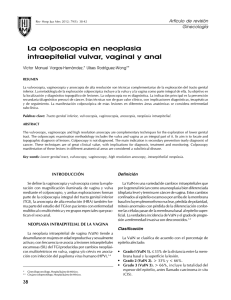 La colposcopia en neoplasia intraepitelial vulvar, vaginal y anal