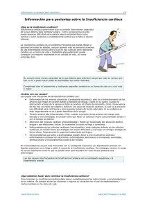 Información para pacientes sobre la Insuficiencia cardíaca