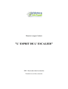 "L` ESPRIT DE L` ESCALIER" - Biblioteca Virtual Universal