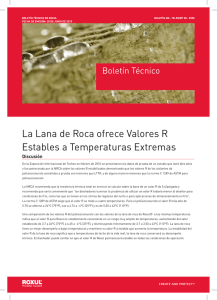 La Lana de Roca ofrece Valores R Estables a Temperaturas