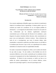 Alanís Rodríguez, Juan Antonio La predicción: un hilo conductor