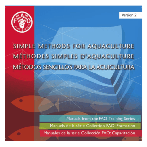 Simple methods for aquaculture - Food and Agriculture Organization