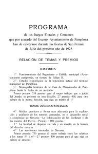 Juegos florales (1928. Pamplona)