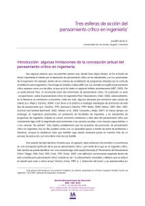 Tres esferas de acción del pensamiento crítico en ingeniería