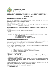 documento de declaracion de accidente de trabajo