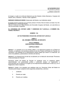 Ley de Pensiones Civiles del Estado de Tlaxcala.