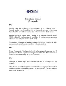 Historia de INCAE Cronología