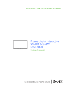 Guía del usuario de la pizarra digital interactiva SMART Board serie