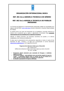 ORGANIZACIÓN INTERNACIONAL BUSCA REF. 001 Un/a