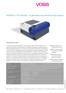 VOSSForm 100 Compact – la alternativa que permite ahorrar espacio