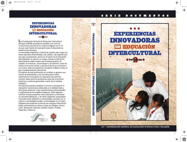 Experiencias Innovadoras en Educación Intercultural