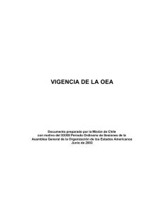 VIGENCIA DE LA OEA