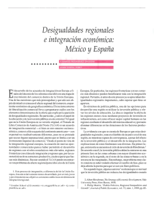 Desigualdades regionales e integración económica: México y España