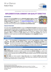 Implementation of thr Ambient Air Quality Directive