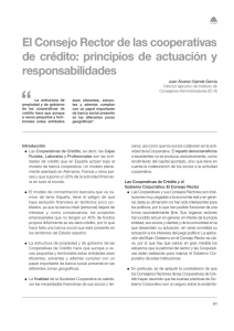 El Consejo Rector de las cooperativas de crédito: principios