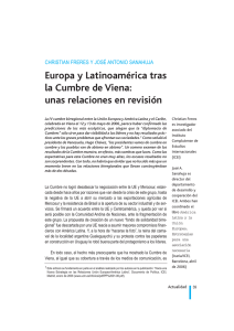 Europa y Latinoamérica tras la Cumbre de Viena: unas