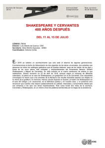 Curso Shakespeare y Cervantes. 400 años después El Escorial, 11