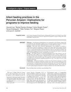 Infant feeding practices in the Peruvian Amazon: implications for