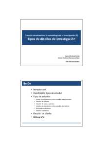 Tipos de diseños de investigación