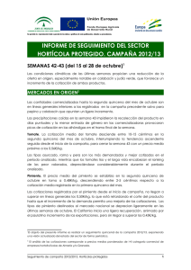 informe de seguimiento del sector hortícola protegido. campaña