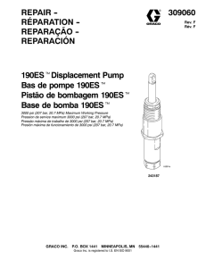 309060F 190ES Displacement Pump, Repair - Strata-Tech