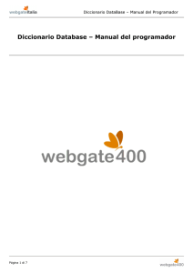 Diccionario Database – Manual del programador