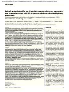 ORIGINAL Colonización-infección por Pseudomonas aeruginosa en
