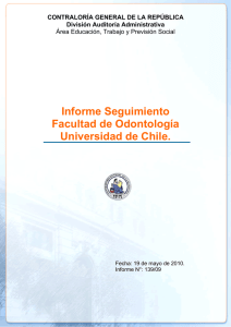 informe seguimiento 139-09 facultad de odontología universidad de
