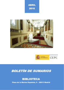 boletín de sumarios - Centro de Estudios Políticos y Constitucionales