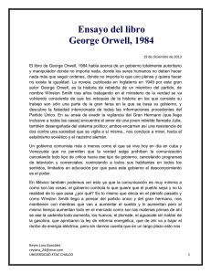 Ensayo del libro George Orwell, 1984