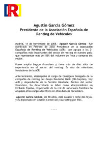 Agustín García Gómez - Asociación Española de Renting de