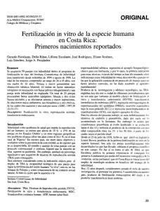 Fertilización in vitro de la especie humana en Costa Rica
