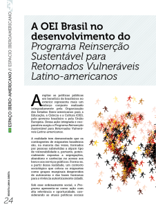 A OEI Brasil no desenvolvimento do Programa Reinserção