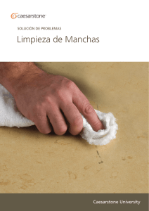 manual para limpieza de manchas en superficies de cuarzo