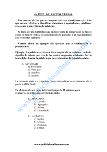 test de factor verbal - Policia Local Huesca