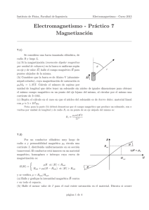 Electromagnetismo - Práctico 7 Magnetización
