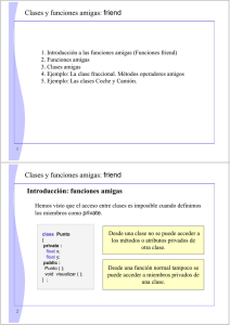 Clases y funciones amigas