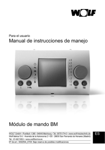 Módulo de mando BM Manual de instrucciones de manejo