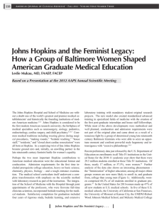 Johns Hopkins and the Feminist Legacy